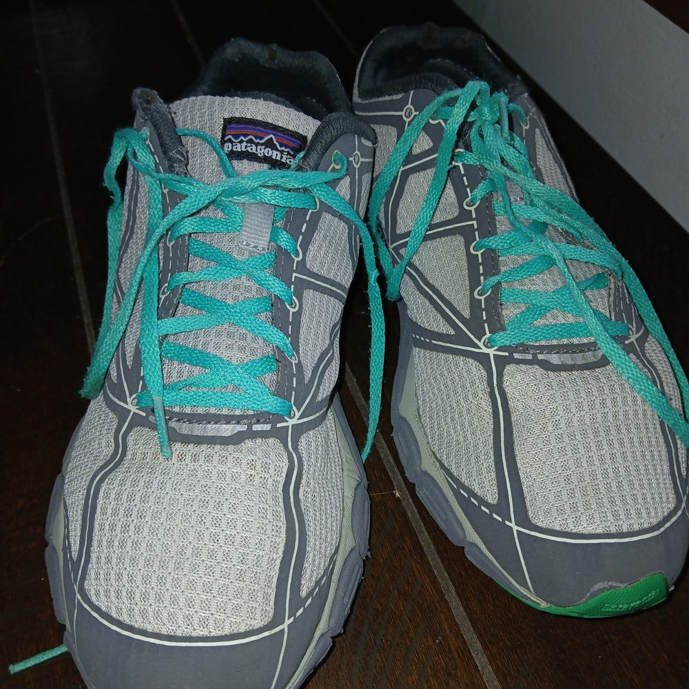 Patagonia Women's Gray and Teal Running Shoes